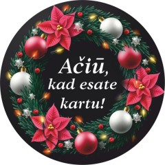 Lipdukas "Ačiū, kad esate kartu" (Kalėdinis) Lipdukas "Ačiū, kad esate kartu" (Kalėdinis)